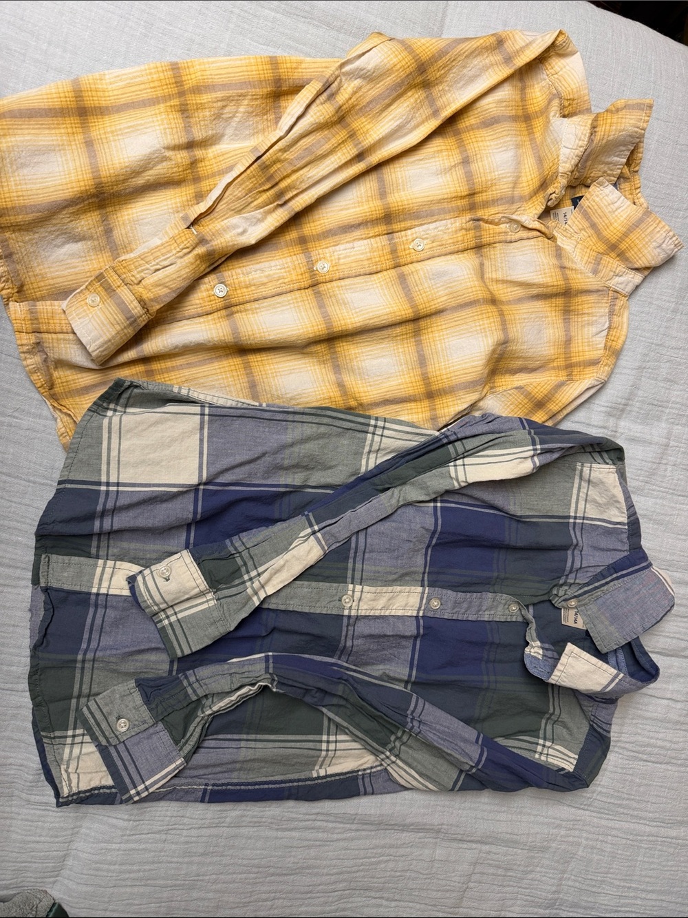 OshKosh B'gosh Men's Plaid Button-Down Shirts - Yellow & Blue